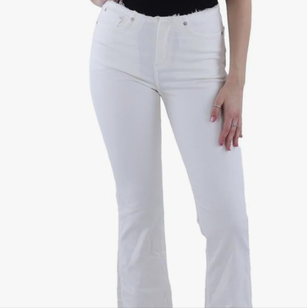 rag & bone White Flare Jeans
